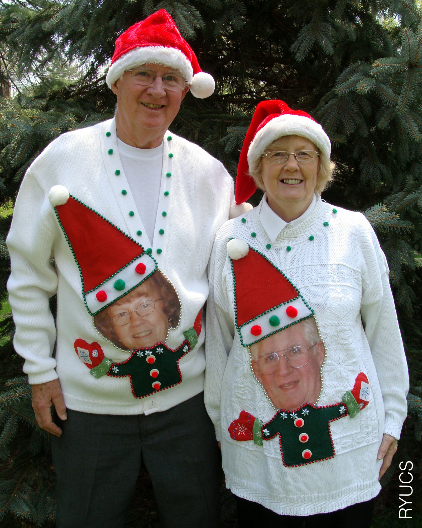 family matching ugly christmas sweaters